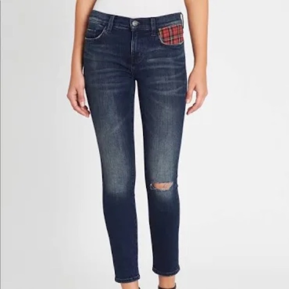 Current/Elliott the Stiletto in Ervin skinny plaid packets jeans size 12